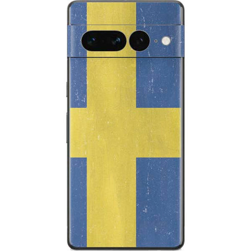 Sweden Flag Distressed Google Pixel 7 Pro Skin